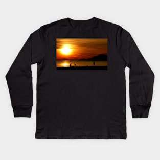 Benidorm Sunset Costa Blanca Spain Kids Long Sleeve T-Shirt